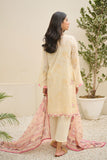 Dhanak DU-3145 Cream Yellow Summer Basics Embroidered Lawn
