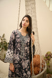 Dhanak DU-3147 Black Summer Basics Embroidered Lawn