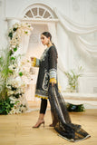 Dhanak DL 0208 Black 3pcs Eid Edits 2022