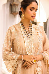 Alkaram EPD-1-23-Rose-beige Meraki Chikenkari Collection