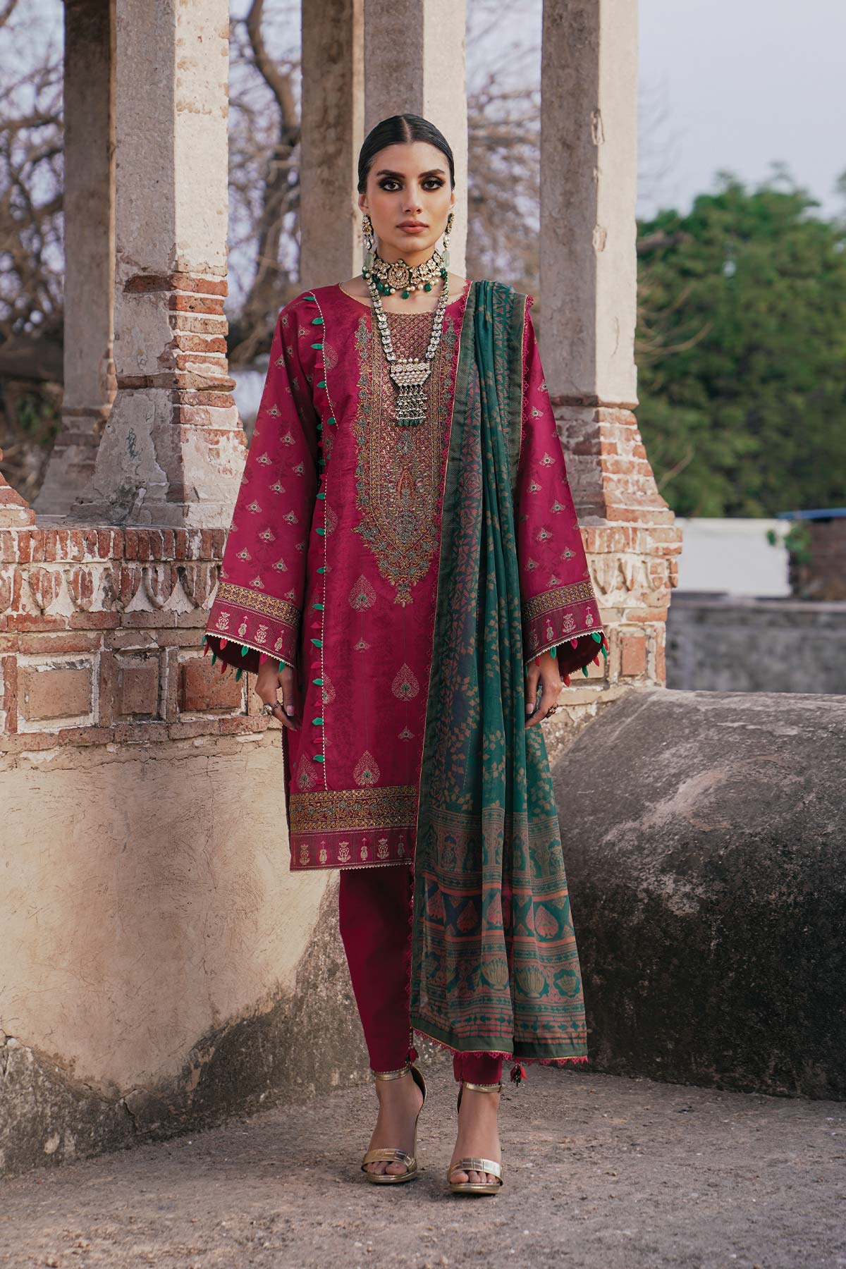 Alkaram FC-14F-23-2-Fuchsia-Pink Festive Eid Collection