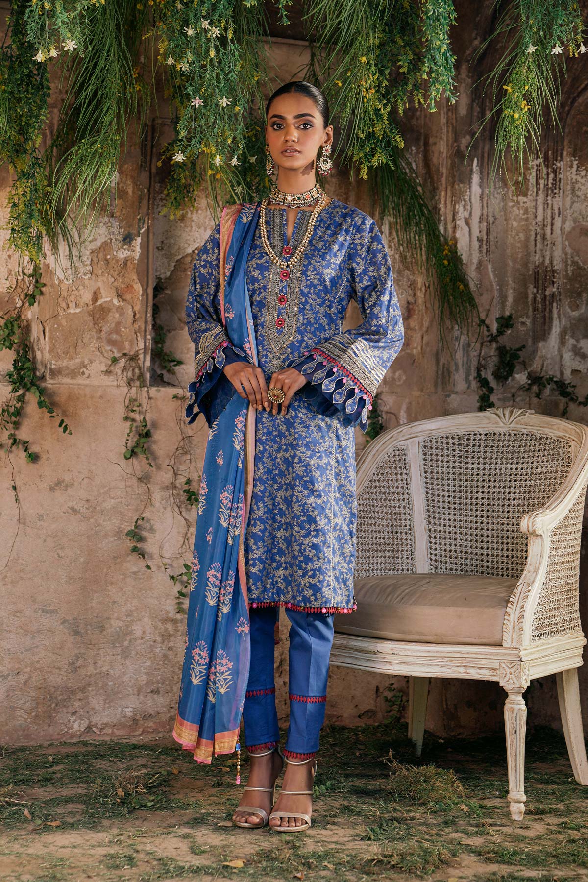 Alkaram FC-19H-23-2-Blue Festive Eid Collection