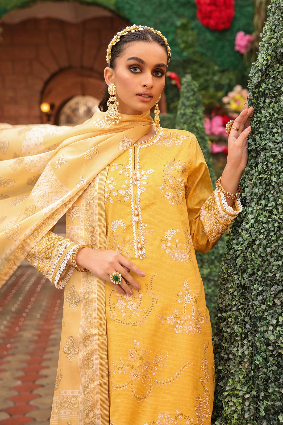 Alkaram FC-35Q-23-Yellow Festive Eid Collection