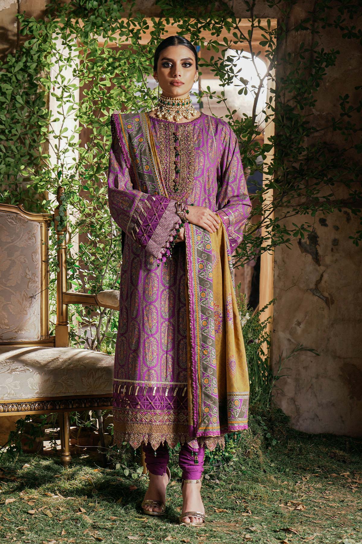 Alkaram FC-6C-23-2-Purple Festive Eid Collection