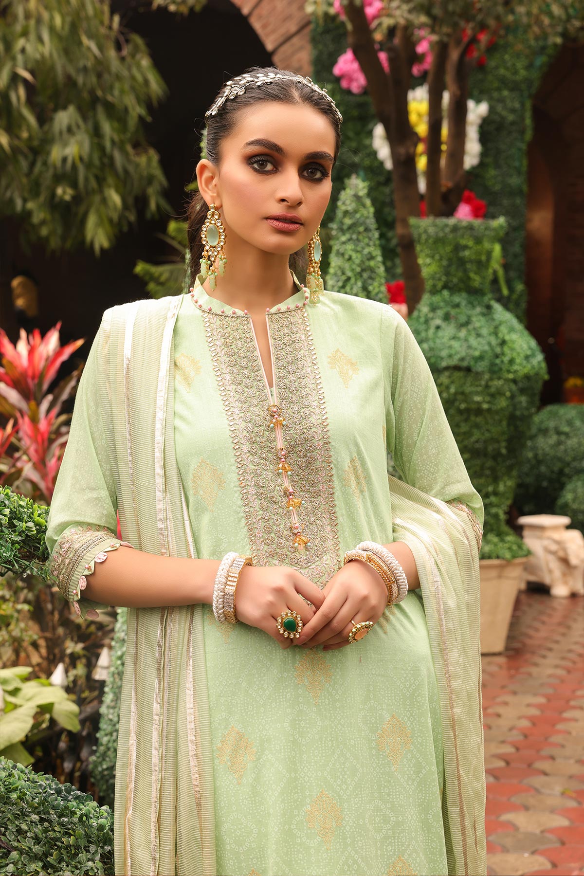 Alkaram FC-8B-23-Mint-Green Festive Eid Collection – Sara Clothes