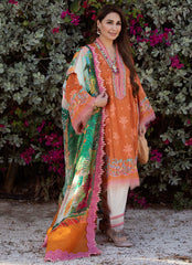 Farah Talib Aziz  Bali Rust Luxury Lawn 2022