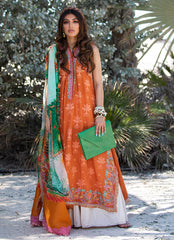 Farah Talib Aziz  Bali Rust Luxury Lawn 2022