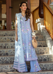 Farah Talib Aziz  Santorini Blue Luxury Lawn 2022