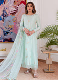 Farah Talib Aziz Elyssia Mint Embroidered Raw Silk Kalidar With Dupatta Luxe Luna Eid Prets 2024