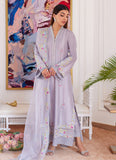 Farah Talib Aziz Odette Silver Grey Embroidered Raw Silk Kalidar With Dupatta Luxe Luna Eid Prets 2024