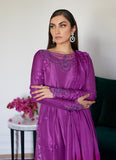 Farah Talib Aziz Tierra Muted Magenta Embroidered Raw Silk Kalidar With Dupatta Luxe Luna Eid Prets 2024