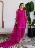 Farah Talib Aziz Elio Hot Pink Raw Silk Shirt With Dupatta Luxe Luna Eid Prets 2024