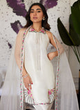 Farah Talib Aziz Genevive Pearl White Embroidered Raw Silk Shirt With Dupatta Luxe Luna Eid Prets 2024