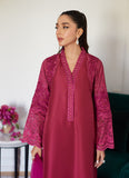 Farah Talib Aziz Honorine Magenta Embroidered Raw Silk Shirt With Dupatta Luxe Luna Eid Prets 2024