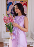 Farah Talib Aziz Suzette Lavender Asymmetrical Raw Silk Shirt Luxe Luna Eid Prets 2024