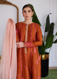 Farah Talib Aziz Seneera Embroidered Rust Raw Silk Kalidaar With Dupatta Luxe Luna Eid Prets 2024