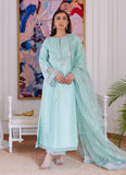 Farah Talib Aziz Aurella Mint Embroidered Raw Silk Shirt With Dupatta Luxe Luna Eid Prets 2024