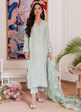 Farah Talib Aziz Liara Pistachio Embroidered Raw Silk Shirt With Dupatta Luxe Luna Eid Prets 2024