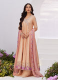 Farah Talib Aziz Lisette Fawn Embellished Raw Silk Angarkha and Dupatta Zara Luxe Prets 2024