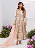 Farah Talib Aziz Charlene Sand Embroidered Kalidaar with Dupatta Zara Luxe Prets 2024
