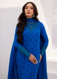 Farah Talib Aziz Charr Blue Embroidered Raw Silk Shirt and Dupatta Zara Prets 2024