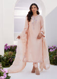 Farah Talib Aziz Elea Peach Embroidered Raw Silk Shirt and Dupatta Zara Prets 2024