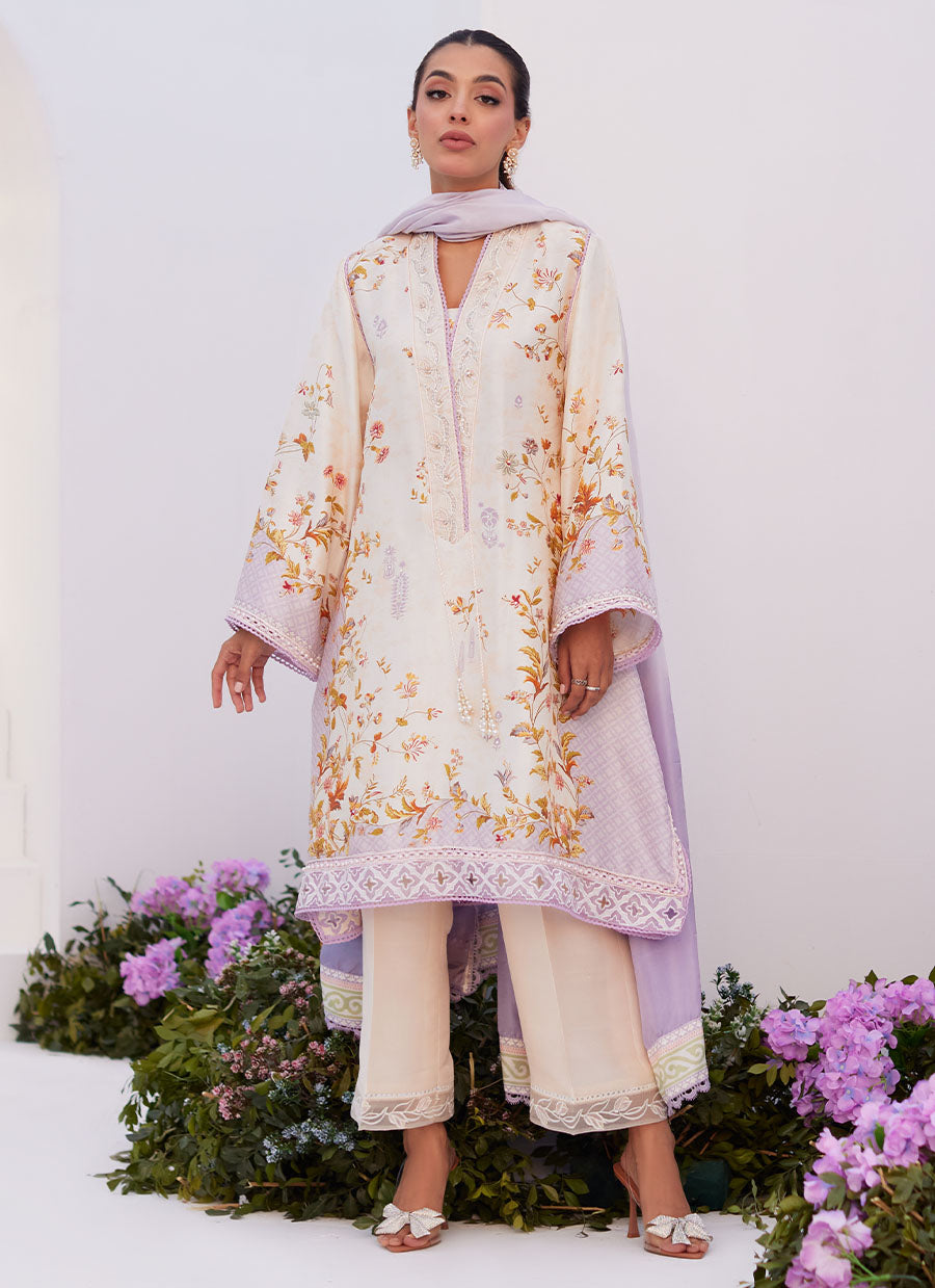 Farah Talib Aziz Amethyst Trellis Shirt and Dupatta Zara Prets 2024