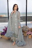 Azure FloralFringe Eid Collection Hania Amir Luxe Hand Embellished 3pcs Festive Collection