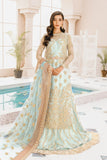 Maryum N Maria Formal Lehenga Blue Age Mx-02 Mashaal Linen