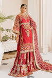 Maryum N Maria Formal Lehenga Red & Red Mx-10 Mashaal Linen