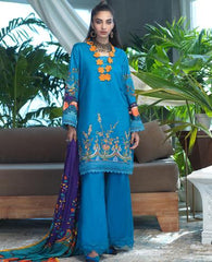 Ittehad ITE 022 SUT BLU Embroidered Series 2020