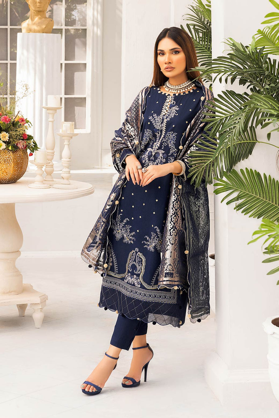 Bonanza Satrangi Blue (HV2C223P02) Chamak Dhamak Cambric Collection 2022