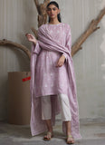Image 2 PC Lilac Embroidered Shirt &amp; Dupatta Spring Pret 2024