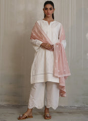 Image 2 PC Chikankari Shirt &amp; Dupatta Spring Pret 2024