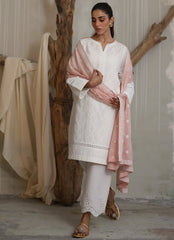 Image 2 PC Chikankari Shirt &amp; Dupatta Spring Pret 2024