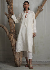 Image Embroidered Chikan Kurta Spring Pret 2024