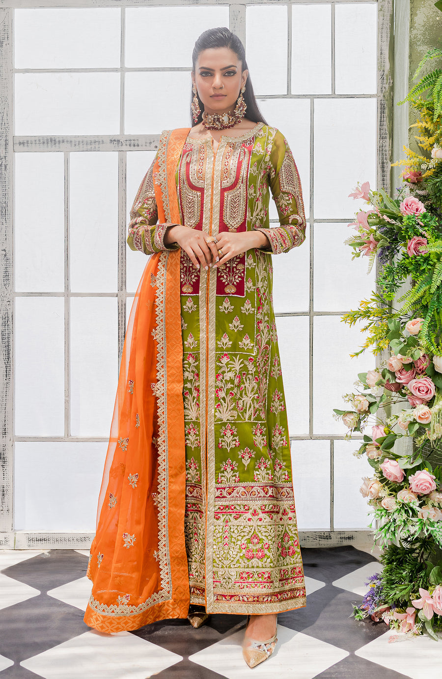 Maryum N Maria Greenery (FFD-0109) Murat By Freesia Premium Chiffon Collection