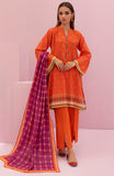 Orient OTL 22-098 Orange Meher Printed Lawn 2022