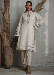 Image Ivory Embroidered Kurta Spring Pret 2024