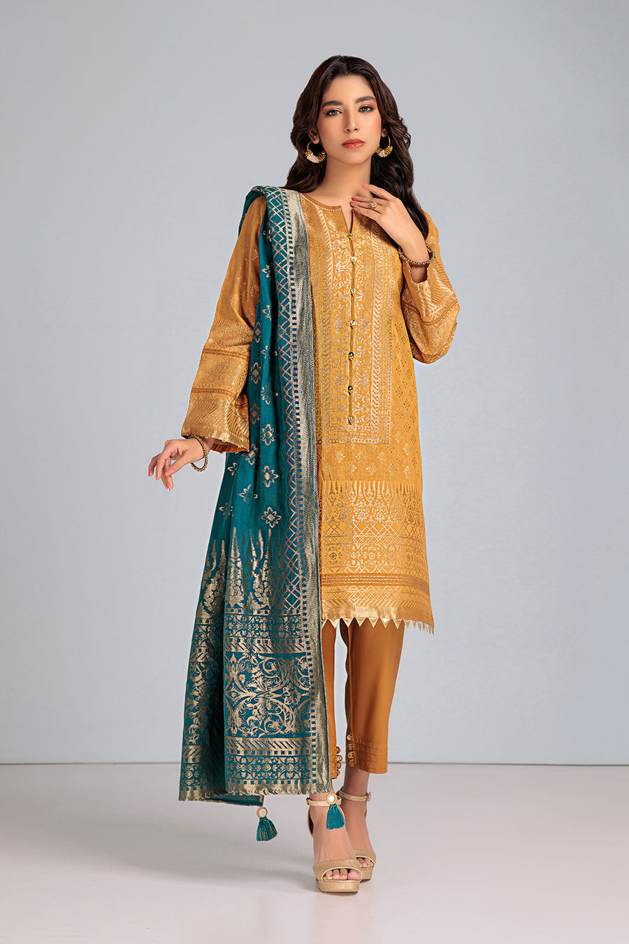 Bonanza Satrangi Ochre Jacquard Jas233p24 Fesitve Pret