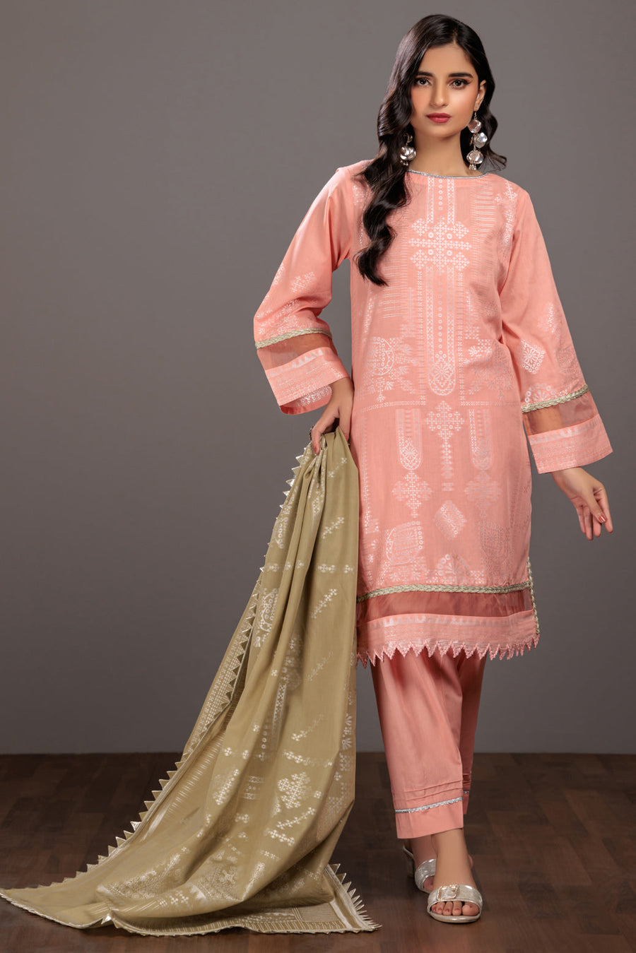 Bonanza Satrangi Pink Jacquard Jhs233p07 Fesitve Pret