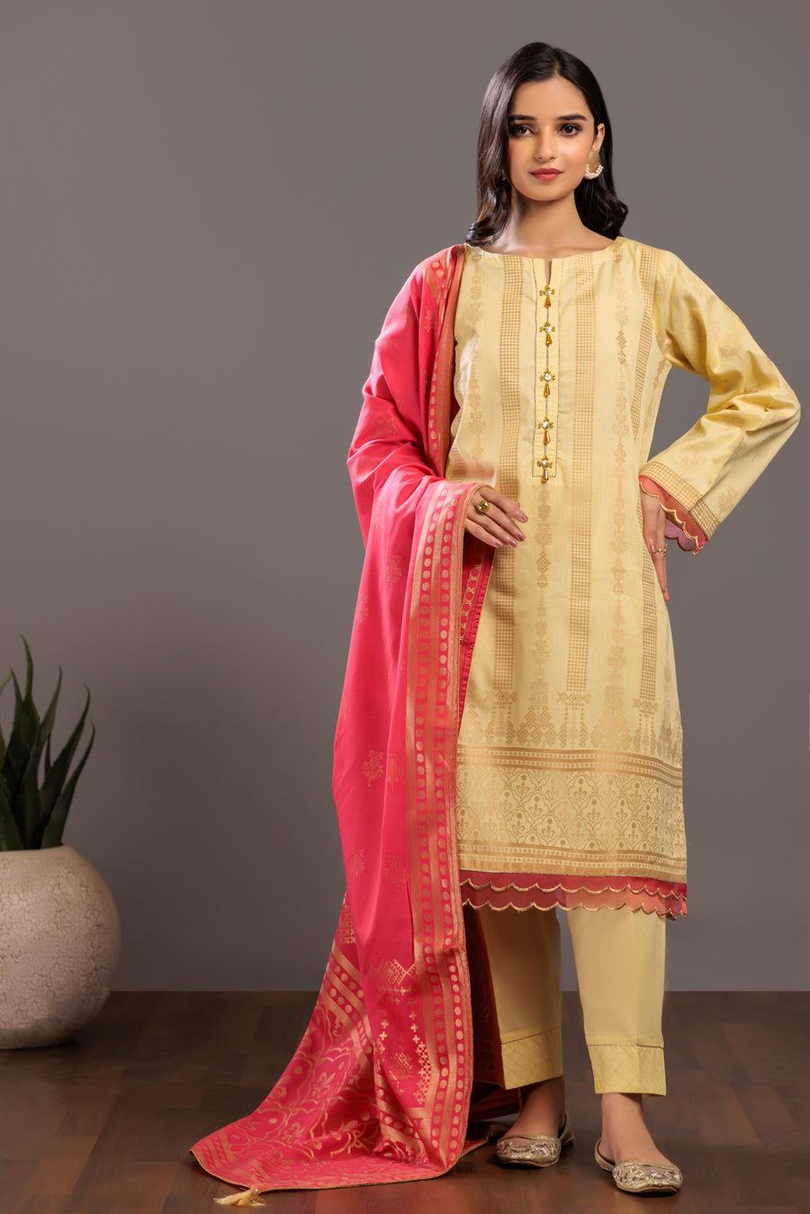 Bonanza Satrangi Beige Jacquard Jss233p16 Fesitve Pret