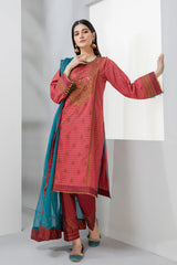 Bonanza Satrangi Red Cambric Suit Kasc223p01 Eid Pret 2022