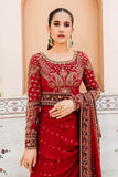 Maria B MC910-Deepred Couture Wedding Collection