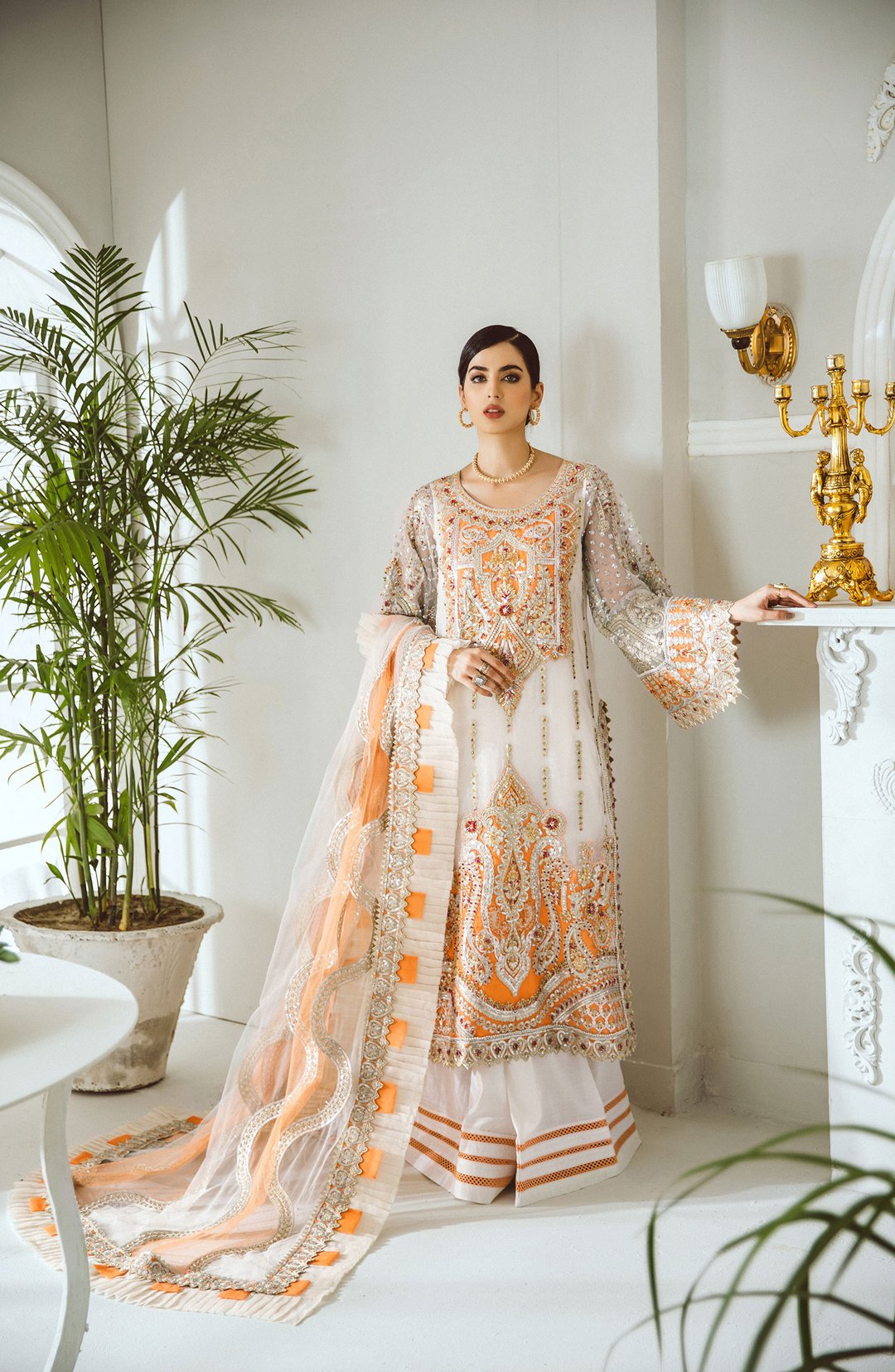 Maryum & Maria MFD-0003-Fire Pearl Luxury Chiffon Dress  Sara Clothes