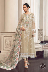 Maria B MPC-23-101-Coffee Chiffon Collection