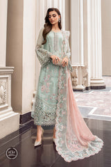 Maria B MPC-23-104-Mint Green Chiffon Collection