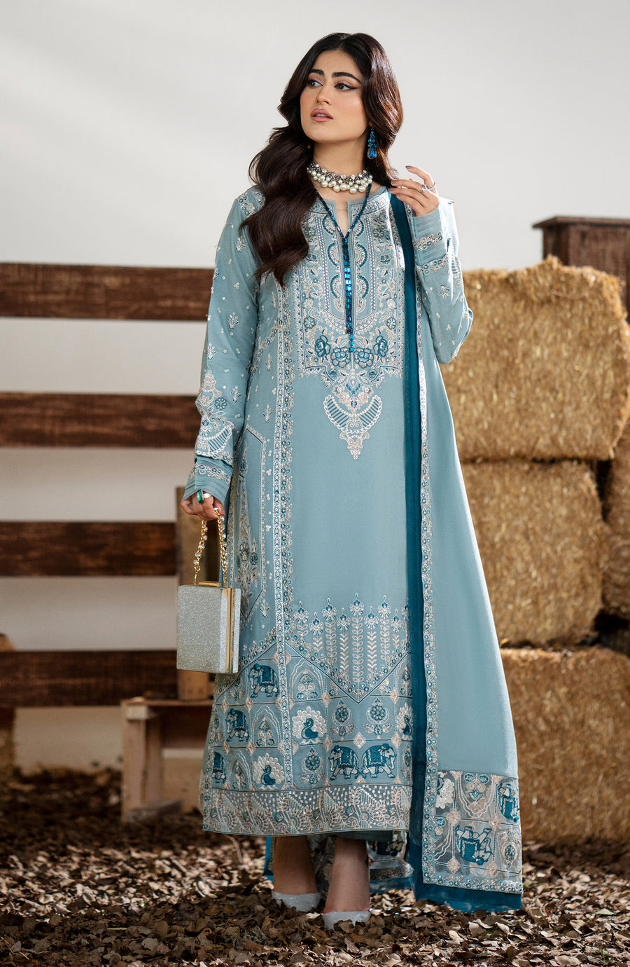 Maryum N Maria Preet MW23557 Shehr Bano Peach Leather Collection – Sara  Clothes