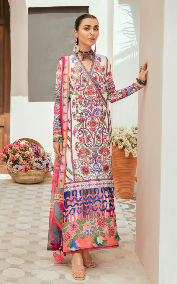 Asifa And Nabeel Mahjabeen SS-01 Qaus E Quzah Luxury Lawn 2022