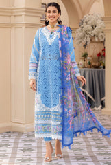 Noor By Saadia Asad D10 Cerulean Laserkari Eid Lawn 2022